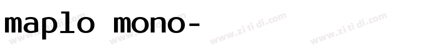 maplo mono字体转换